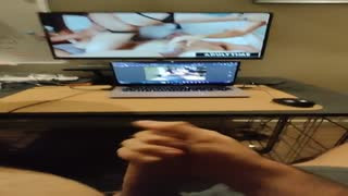 Adult streamer watching porn