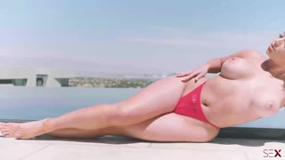 Kayley Gunner ball sucking & filled up with cum