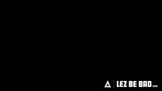 LEZ BE BAD - Sexy Natasha Nice Has ROUGH ANAL FINGERING From Hot Xwife Karen During MASSIVE OIL PLAY