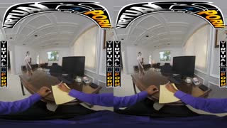 VIRTUAL PORN - Slutty Secretary Alex Coal Taking Your Big Black Cock In VR